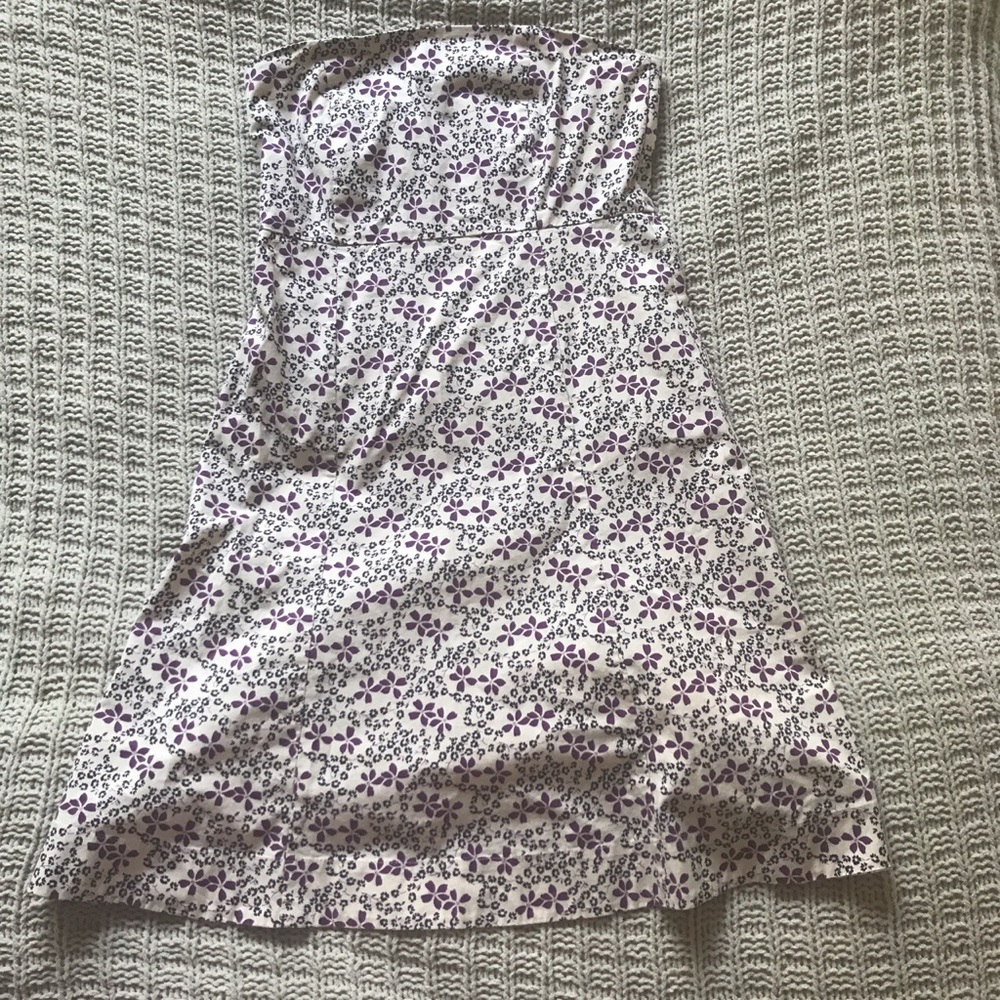 Strapless floral dress